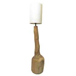 Lampa Rzeźba w kształcie Butli Drewno Teak Podłogowa 115cm